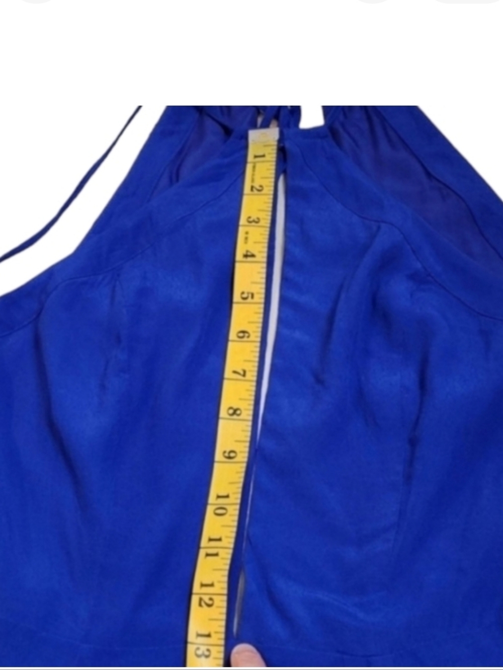 Lovers + Friends Journey & Flare dress cobalt Blue Halter mini Cut-out Women's M - Picture 13 of 15